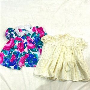2 vintage dresses - 12 months - short sleeve